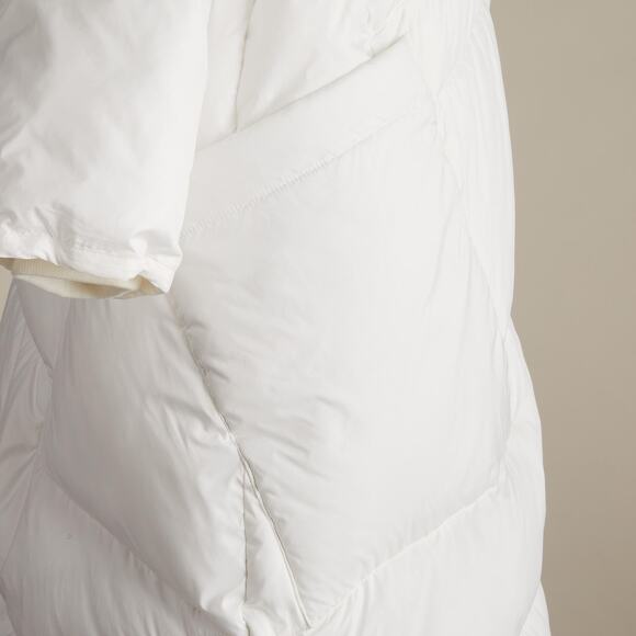 Sundance White Quilted Puffer Trench Coat Hooded Size XXL NWT - Picture 5 of 16